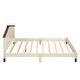 preview thumbnail 9 of 7, Full Size Wood Platform Bed with House-shaped Headboard, Cream