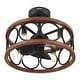 preview thumbnail 2 of 11, Hunter Haven 22" Fandelier Ceiling Fan w/ Light, Remote - Modern, Industrial, Farmhouse - Small Spaces