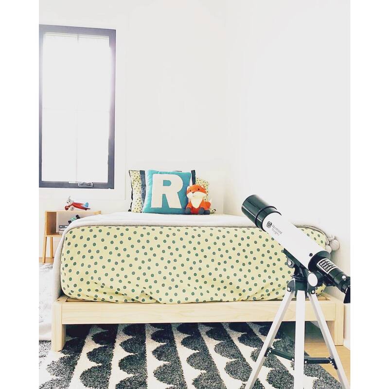 Full Size Platform Bed Frame - Solid Wood Bed - Modern Minimalist Design - Global