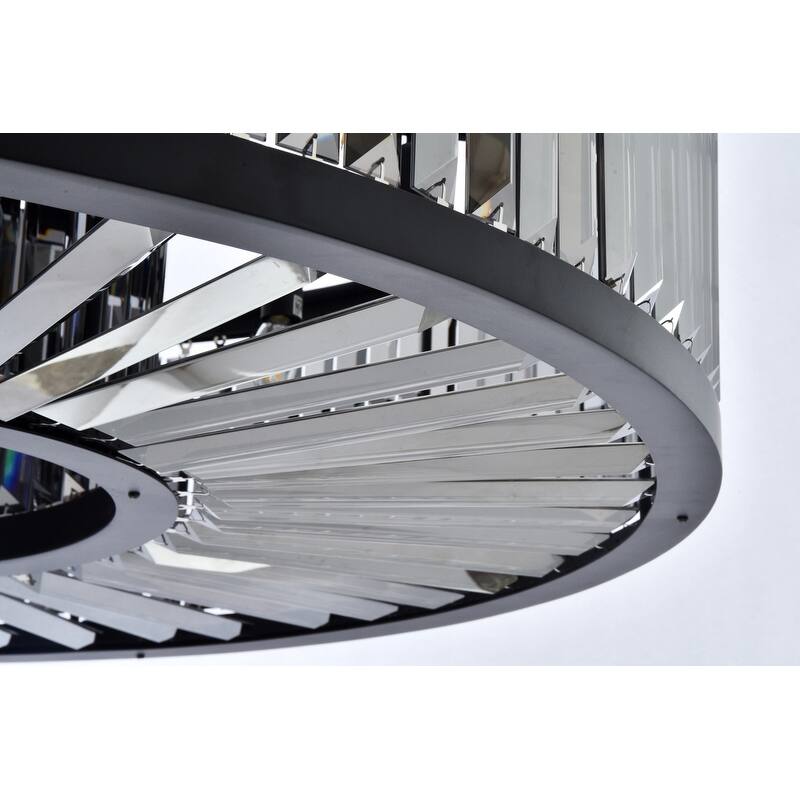 Royce Edge 10-Light Matte Black Chandelier