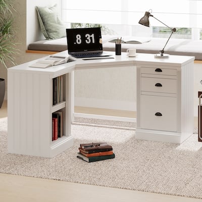 Modern L-Shaped Executive Desk by Harper&Bright Designs
