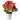 15.5" Red Green Artificial Poinsettia Flower Arrangement Silver Pot