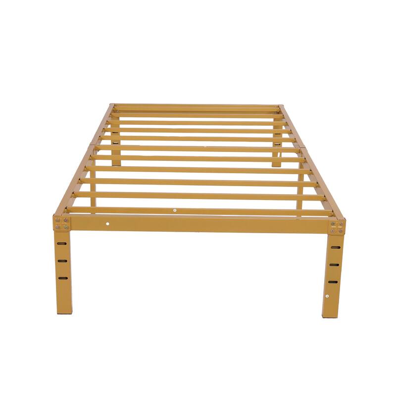 alazyhome 18 inch Heavy Duty Metal Platform Bed Frame with Storage