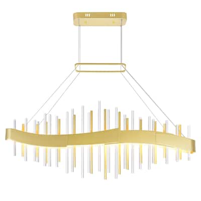Millipede 40 in LED Satin Gold Chandelier - Satin Gold