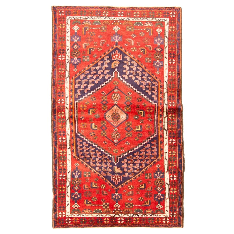 ECARPETGALLERY Hand-knotted Andelz Red Wool Rug - 4'0 x 6'11