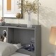 preview thumbnail 10 of 12, Twin Bed with Pull-Out Trundle and Storage Drawers for Space Saving Grey