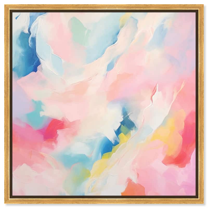 Cotton Candy Clouds II Canvas by Art Remedy - Gold - 16" x 16"