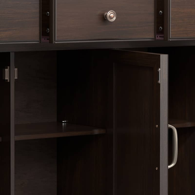 WYNDENHALL Hampshire SOLID WOOD 51" Wide Traditional Wide Entryway Storage Cabinet - 15 "d x 51" w x 36" h