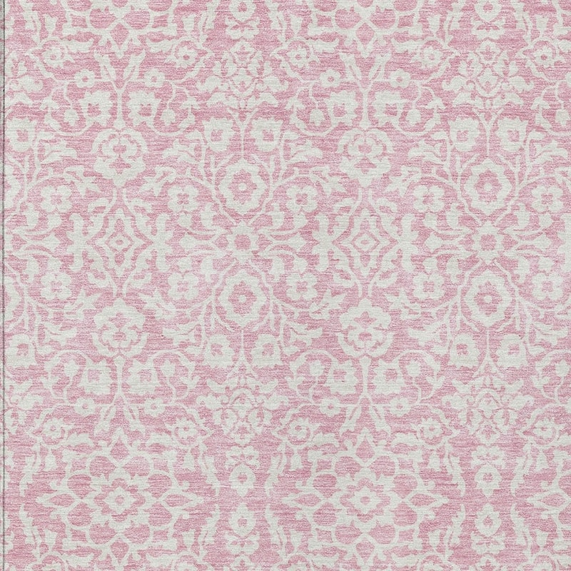 HomeRoots Damask Traditional Rectangle Outdoor Rug