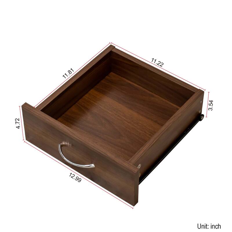 Roomfitters 70.87" Tall Wardrobe Cabinet with 6 Doors, 1 Drawer & Open Shelf, Freestanding Storage, Walnut