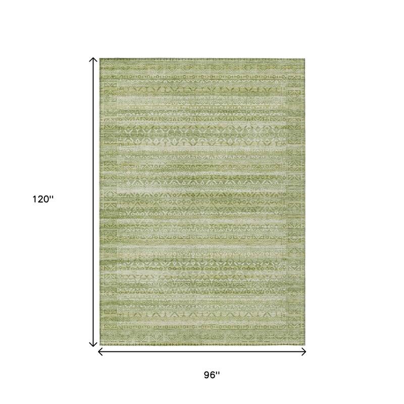 HomeRoots Striped Transitional Rectangle Outdoor Rug