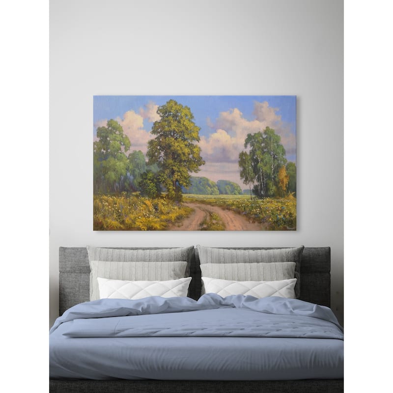 Smell the Wild Flowers Print on Wrapped Canvas