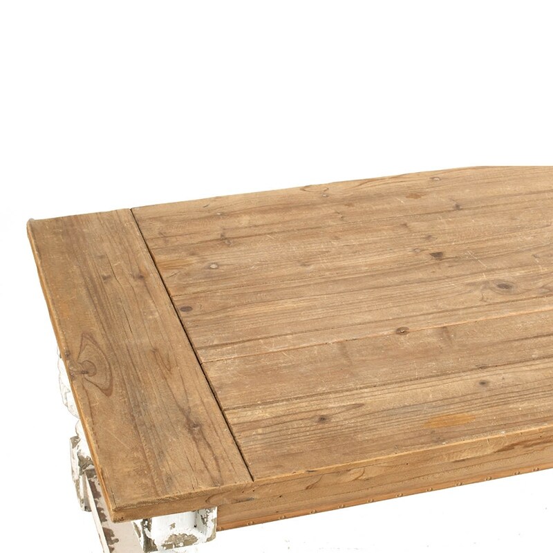 Shop A B Home Distressed White Wood Base Coffee Table Overstock