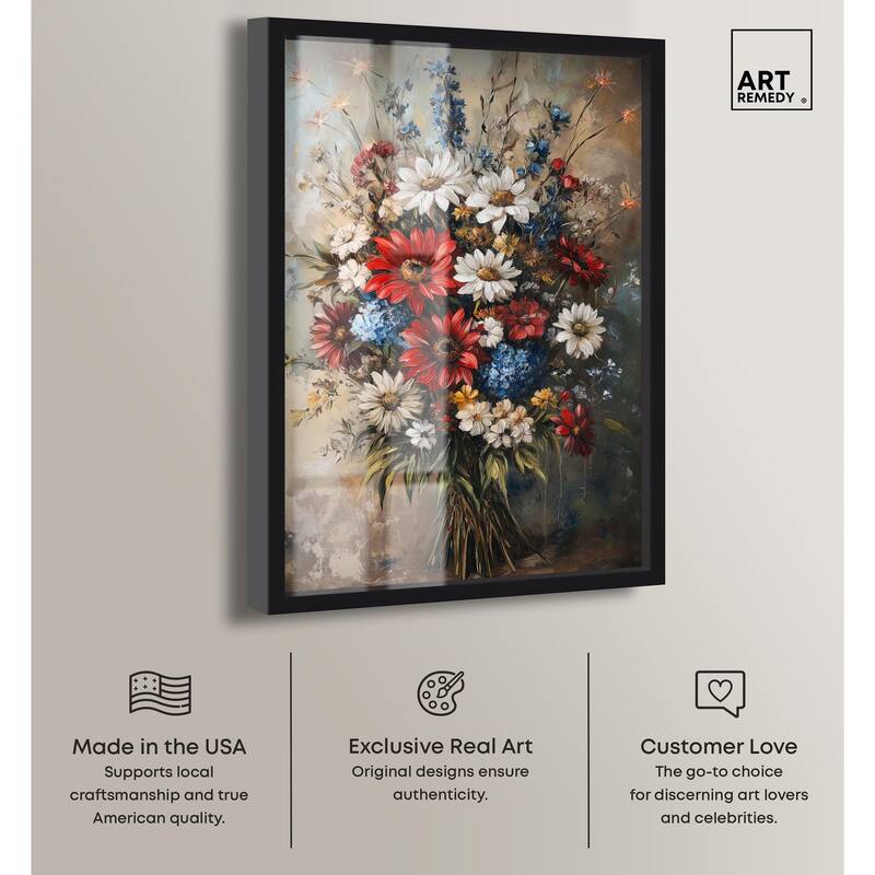 Symphony of Flowers II Shadowbox by Art Remedy