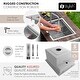 preview thumbnail 6 of 9, Concealed Dual-Mount 20" Stainless Steel Utility Sink, 1-Hole Prep, Dura-Tek Finish, Handmade with Stainless Faucet.
