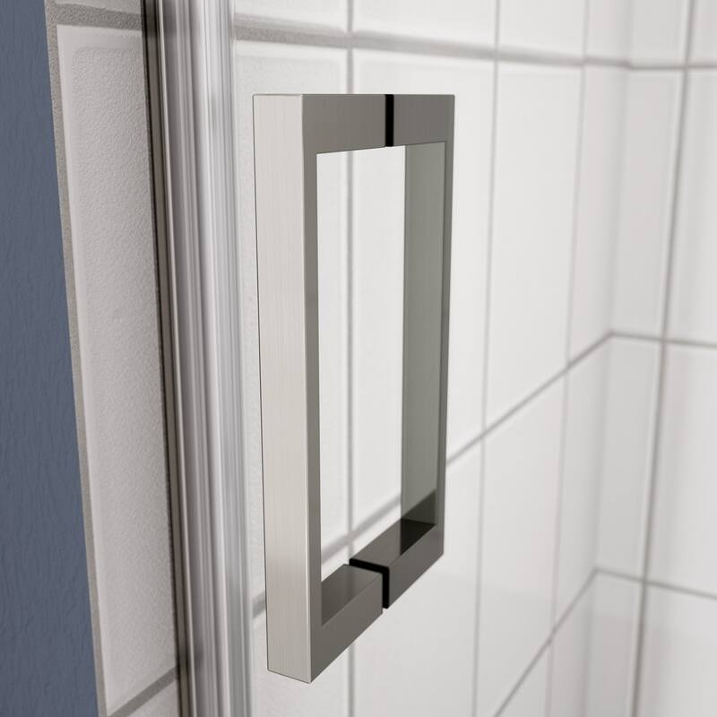 56"-60"W x 74"H Bathroom Doors with High Quality Stainless Steel Handles
