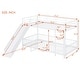 preview thumbnail 11 of 30, Kids Metal Bunk Bed with Slide and Guardrails