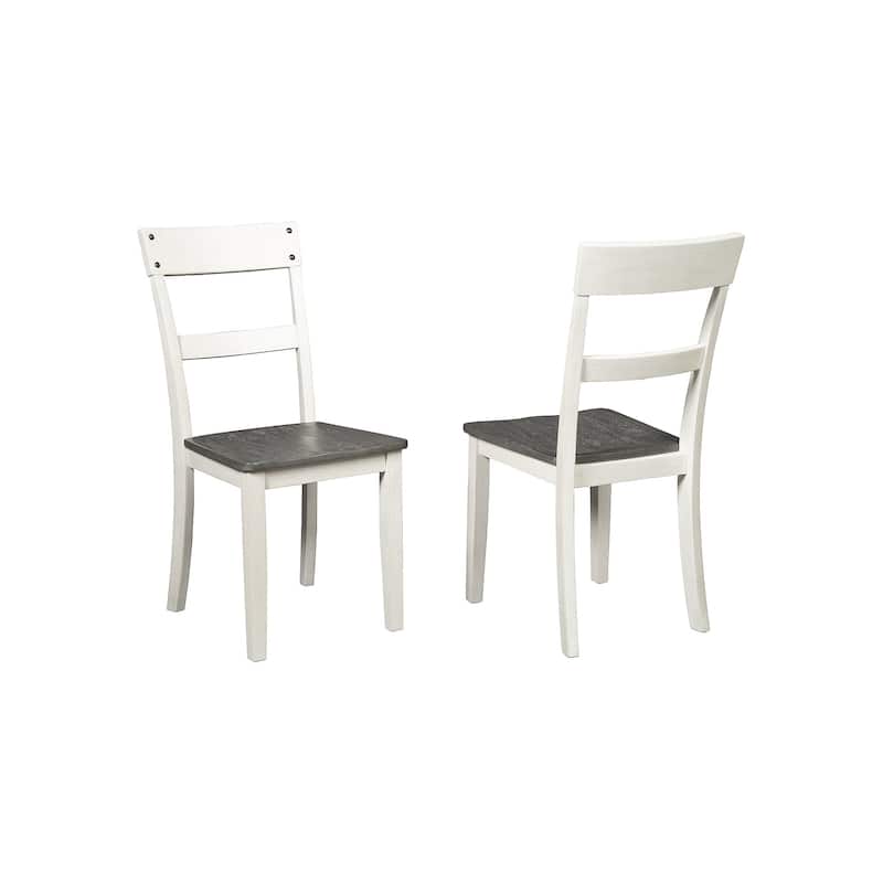Nelling White/ Weathered Brown Wood Dining Chair (Set of 2) - Side Chair