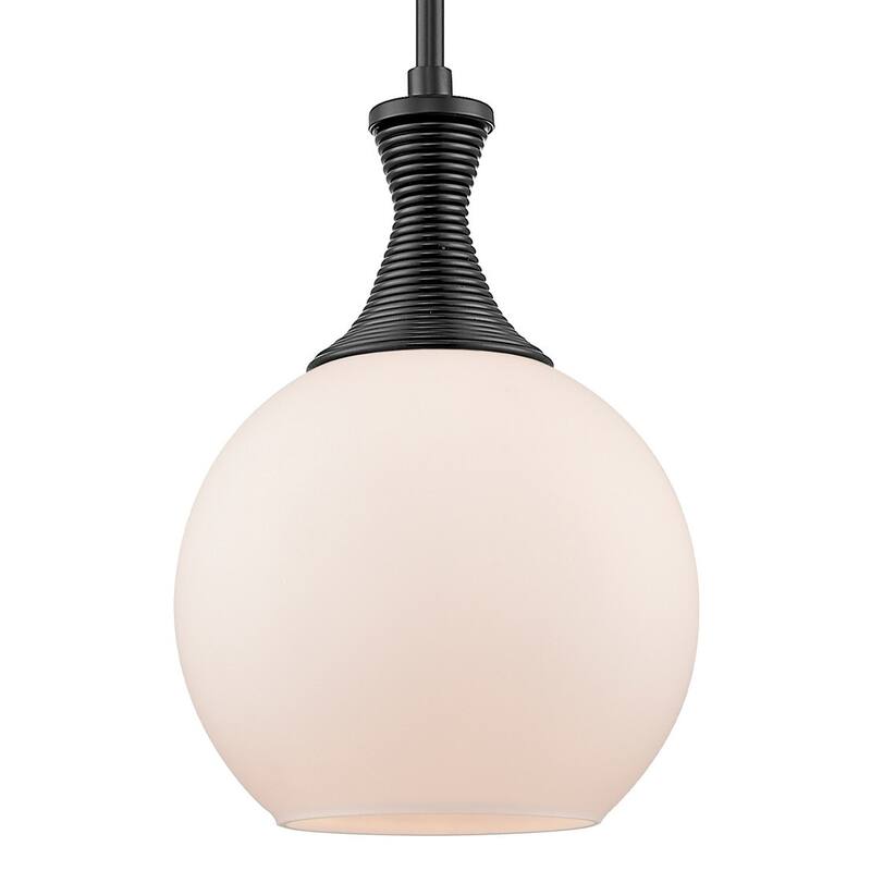 Innovations Lighting 415-1S-G121-8 Astor 8" Wide Mini Pendant with - Matte Black