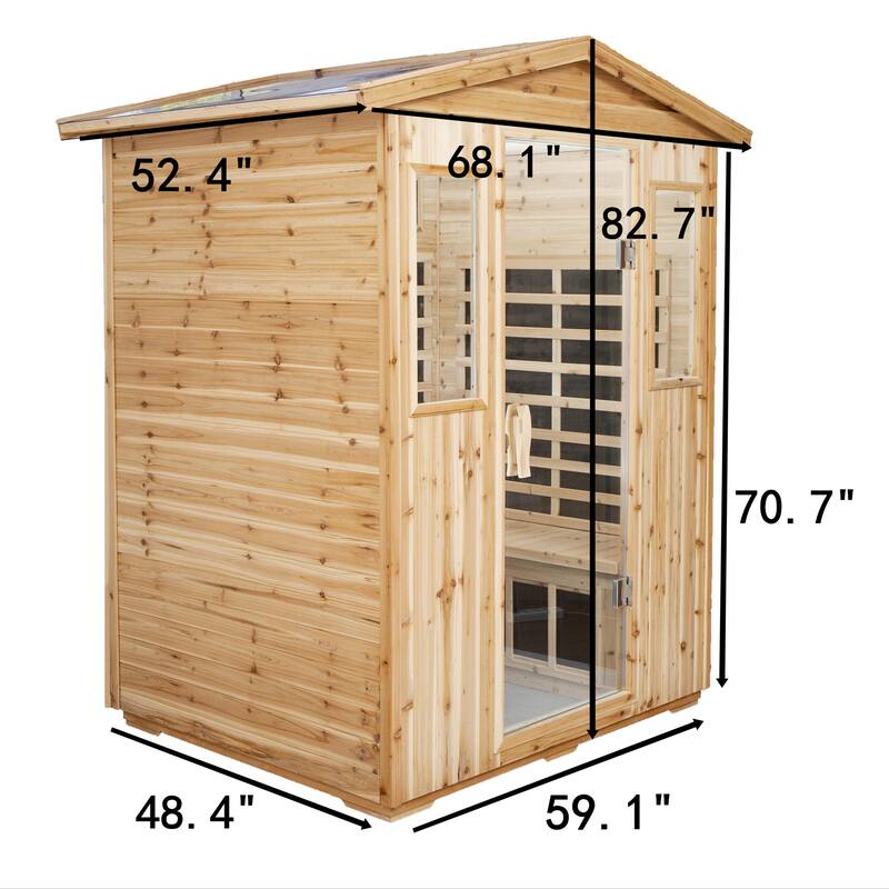 Sauna Room 8 Low EMF Heaters,Chromotherapy,Bluetooth Speaker,LCD,LED