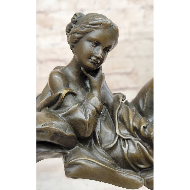 Original Milo Self Admiring Beauty Bronze Sculpture Art Statue Figurine Figure