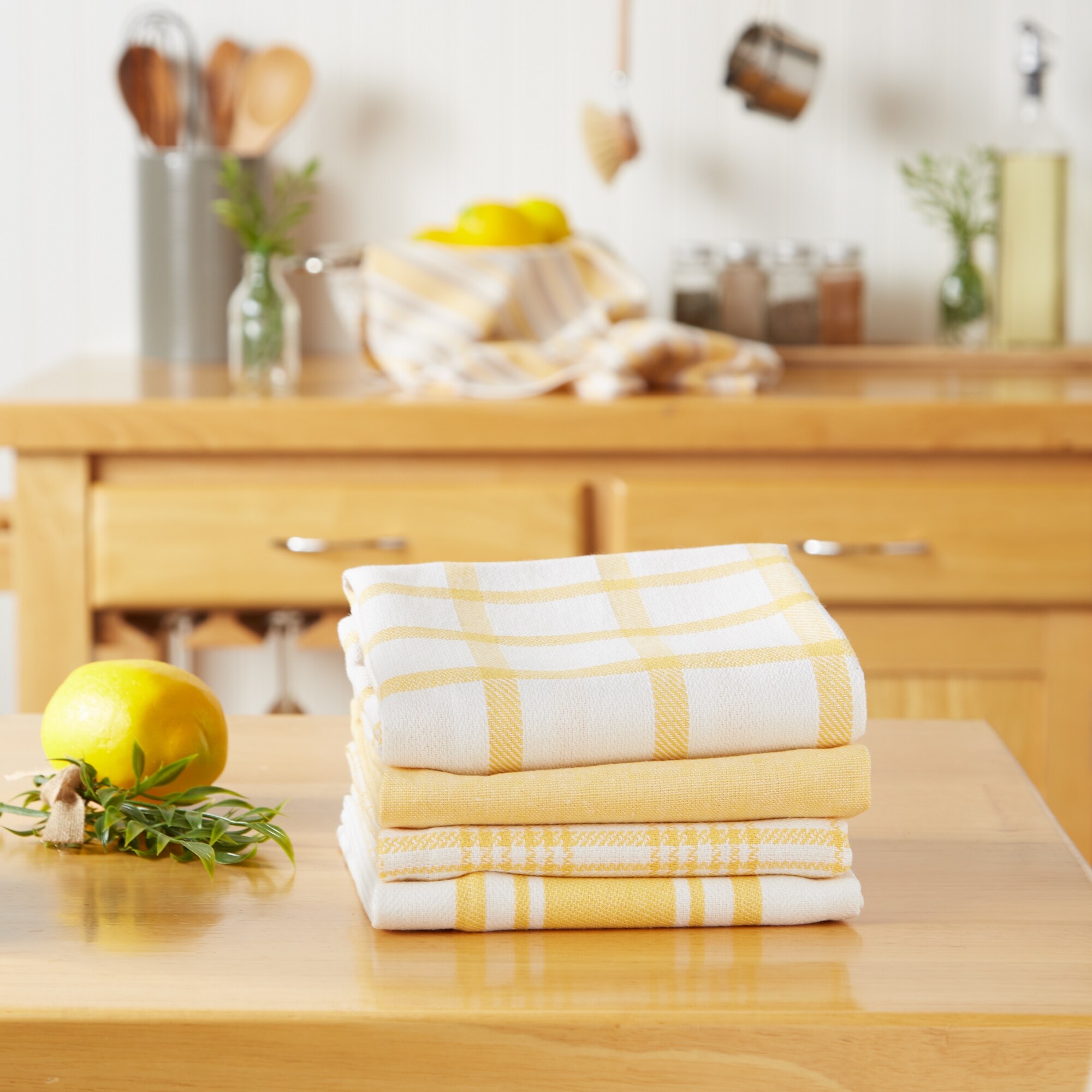DII Assorted Woven Dishtowels Set of 5 Bed Bath Beyond