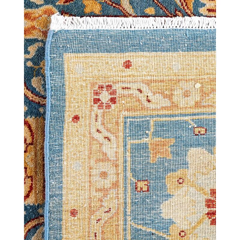 Overdyed, One-of-a-Kind Hand-Knotted Area Rug - Blue - 9' 1" x 11' 10"