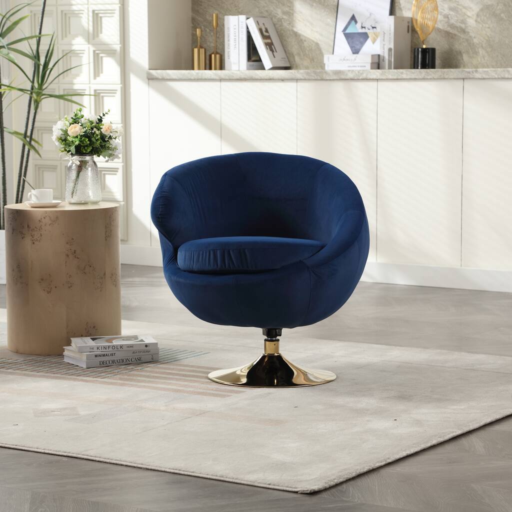 Elegant Accent Chair Barrel Chair, Round Armchair, 360 Degree Swivel Cuddle Barrel Accent Chairs