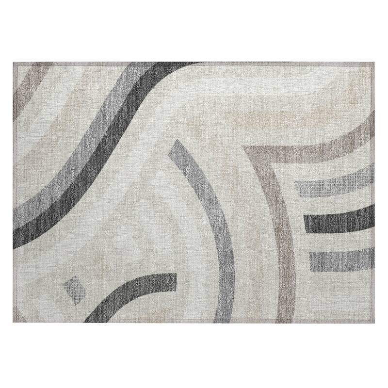 Machine Washable Indoor/ Outdoor Modern Jalen Chantille Rug