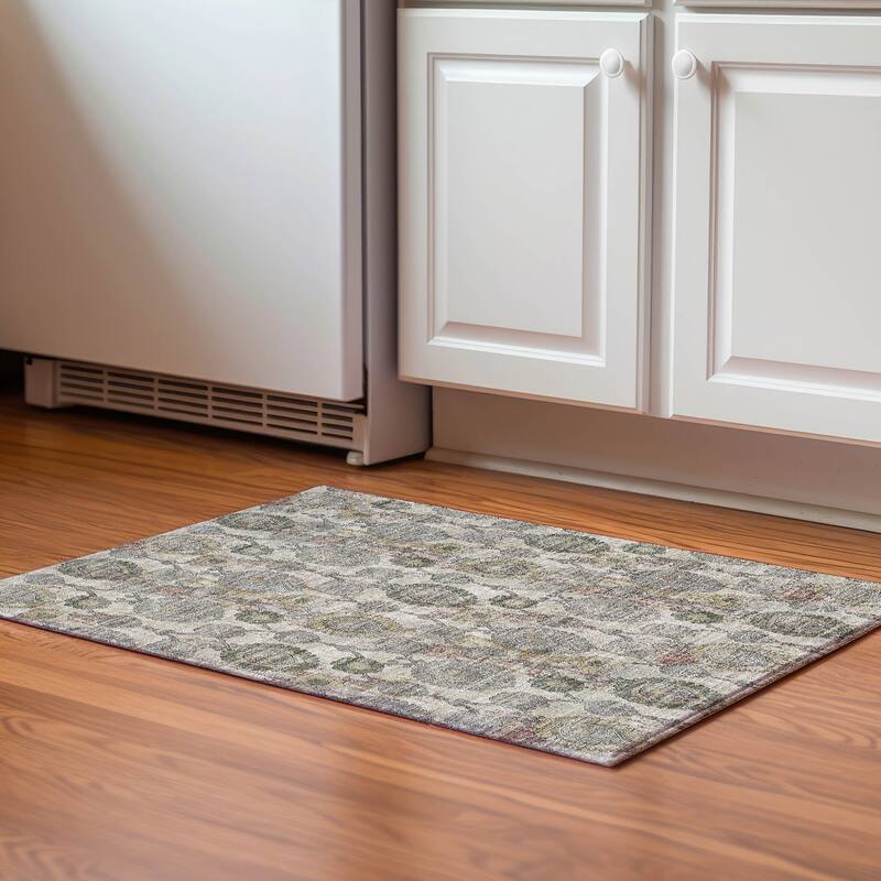 Premium Washable Super Soft Traditional Olivia Mayfield Rug - Beige - 1' 8" x 2' 6" - Rectangle