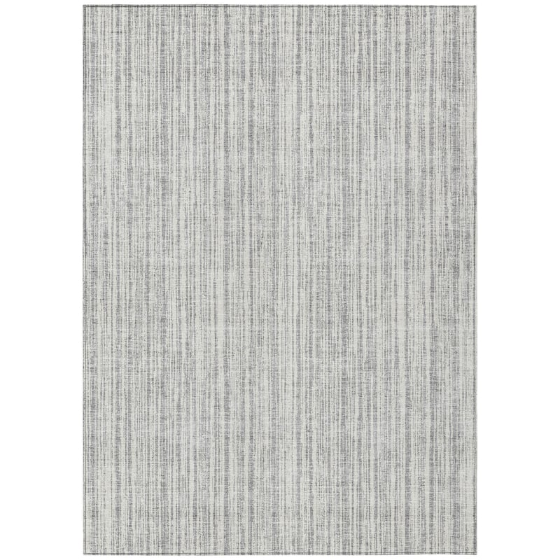 Machine Washable Indoor/ Outdoor Chantille Contemporary Stripes Rug