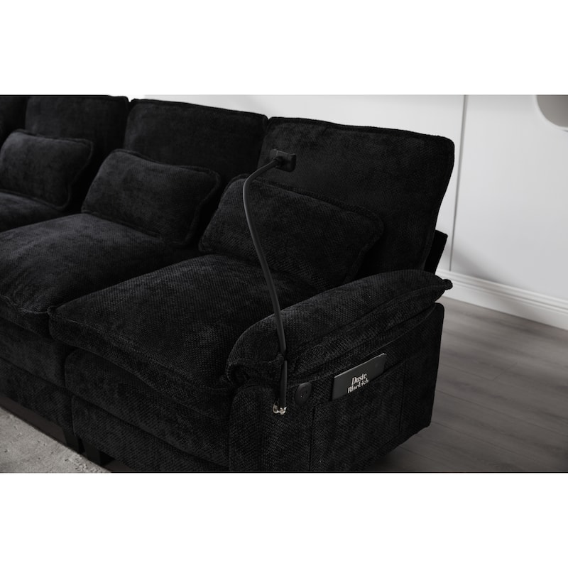 GDFStudio - Lara 106" U Shape Sectional Sofa Cloud Couch for Living Room