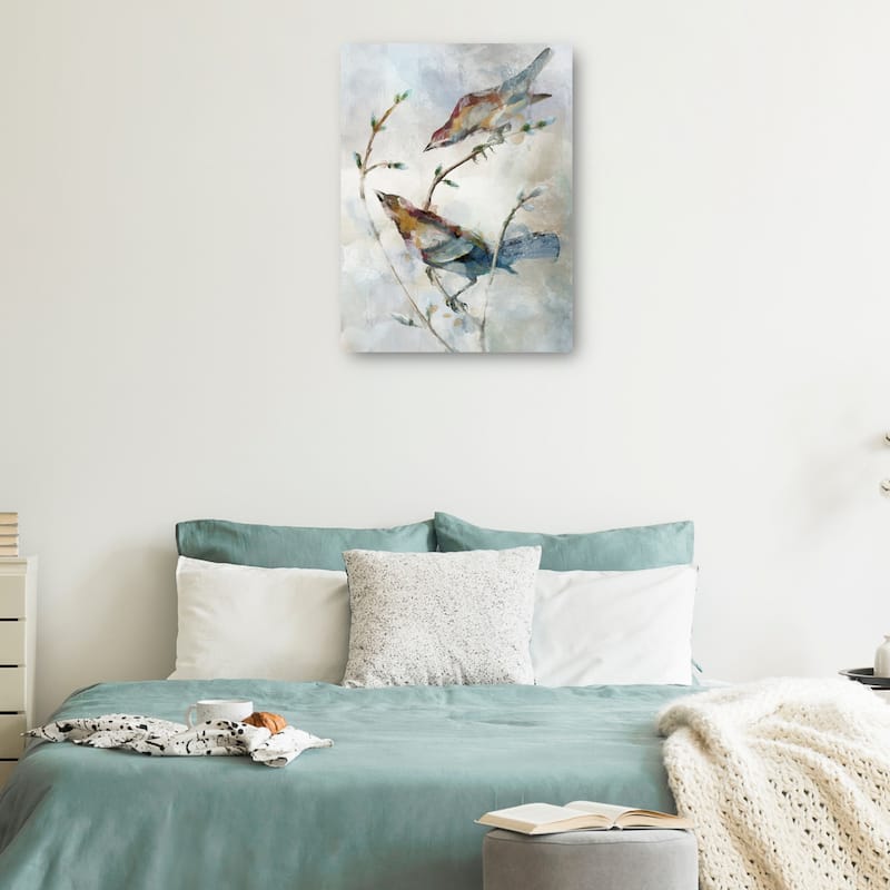 Perched Pairings I By Studio Arts Canvas Art Print