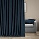 preview thumbnail 2 of 6, Exclusive Fabrics Midnight Blue Velvet Blackout Extra Wide Curtain (1 Panel)