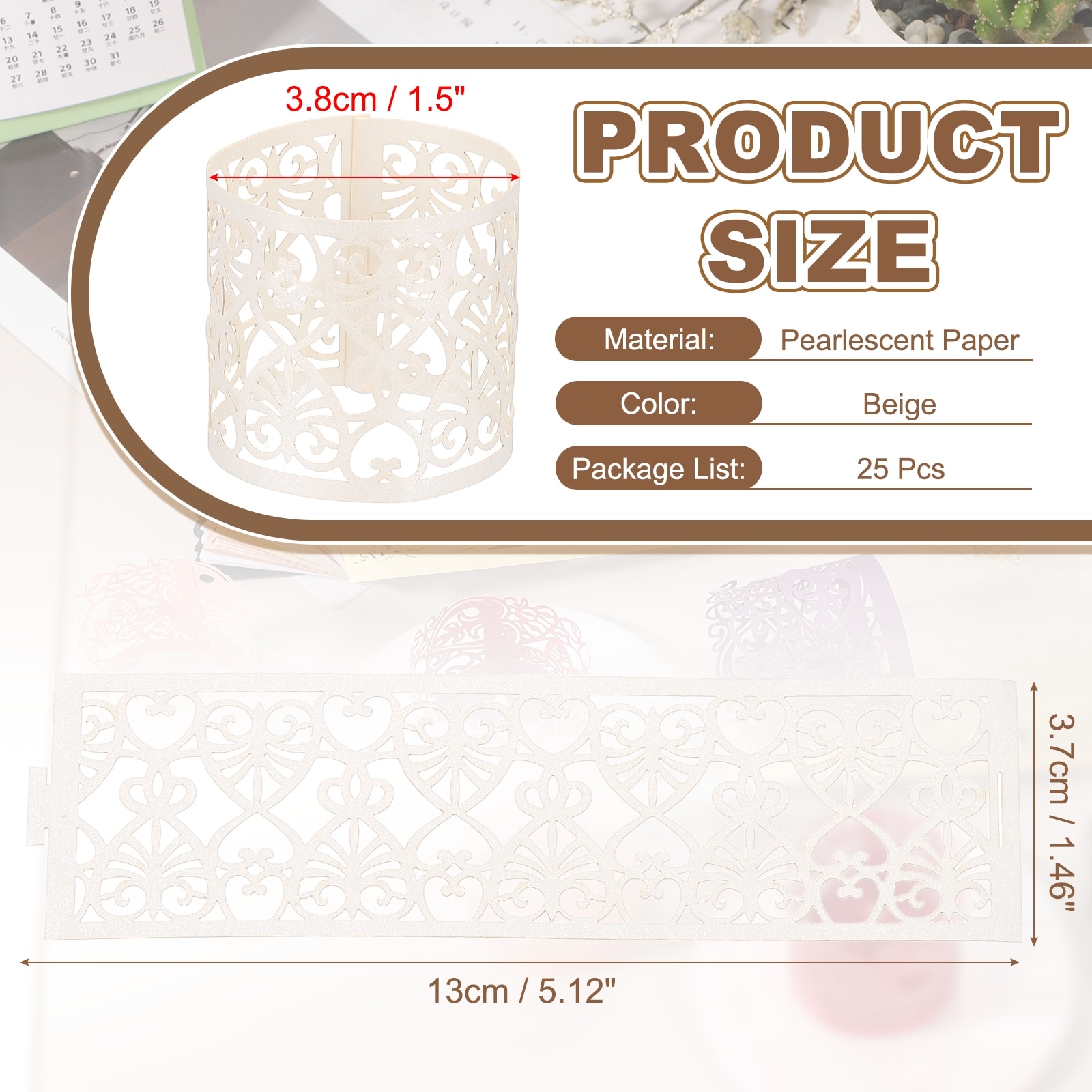 Candle Wraps, Laser Cut Votive Candles Holder Wraps for LED Tealight Candles, Tea Light Wrap Lampshade for Elegant