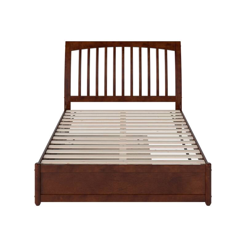 Roslyn Platform Bed with Panel Footboard and Twin Trundle