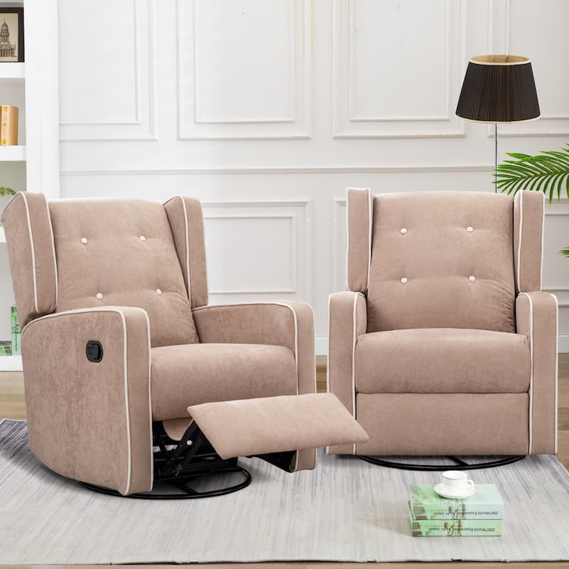 Swivel Rocker Recliner Chair, Nursery Glider Chair, Nursery Rocking Chairs, Manual Reclining Chair