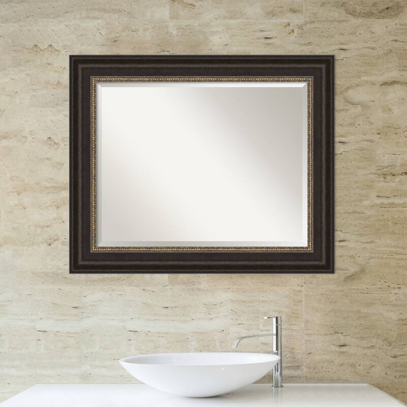 Beveled Bathroom Wall Mirror - Paragon Bronze Frame