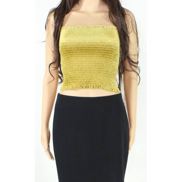 Shop Tres Bien Womens Top Marigold Yellow Size Medium M Smocked