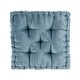 preview thumbnail 16 of 30, Intelligent Designs Charvi Poly Chenille Square Floor Pillow Cushion Aqua