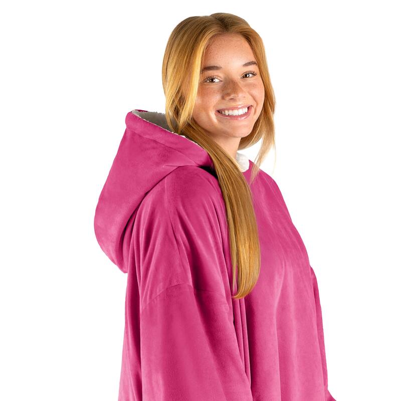Bare Homey B-Cozy Oversized Sherpa Wearable Blanket