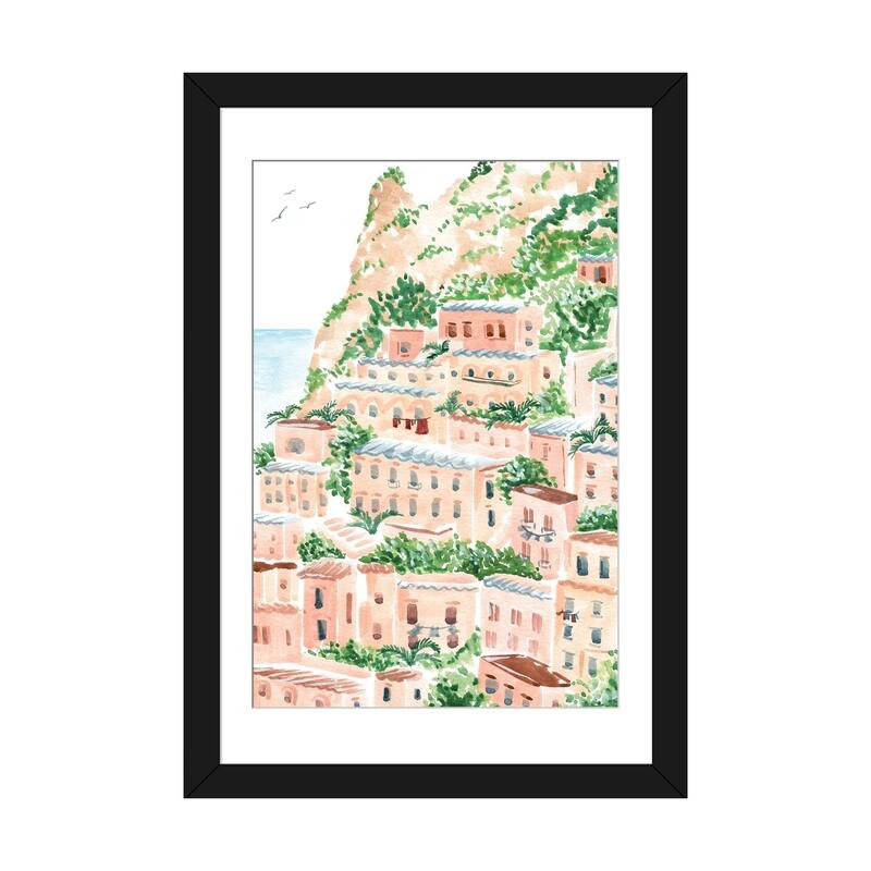 iCanvas "An Italian Shore" by Sabina Fenn - Black - 32x24x1