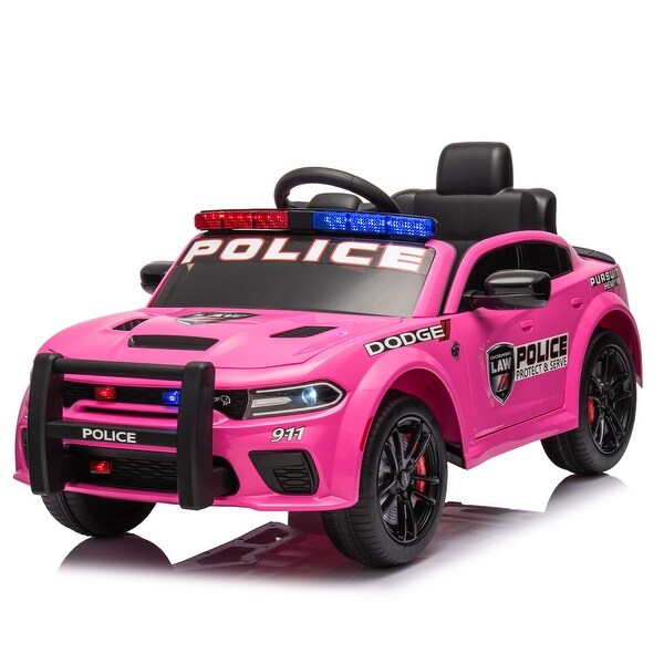 Licensed Dodge Charger 12V Kids Ride On Police Car with Remote Control Pink Bed Bath Beyond 41105079