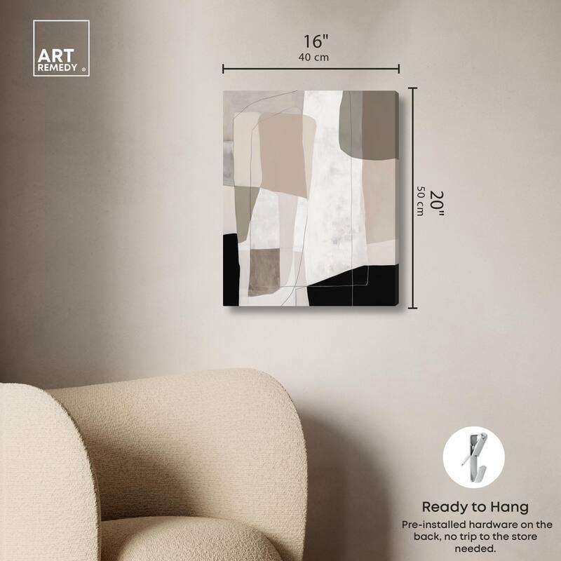 Neutral Forms II Canvas by Art Remedy, Gallery Wrapped