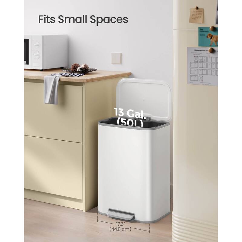 13-Gallon (50 L) Trash Can Can with Lid