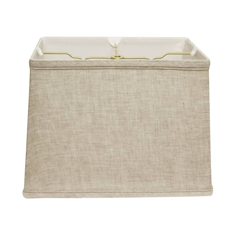 Cloth & Wire Slant Retro Rectangle Softback Lampshade with Washer Fitter, Oatmeal