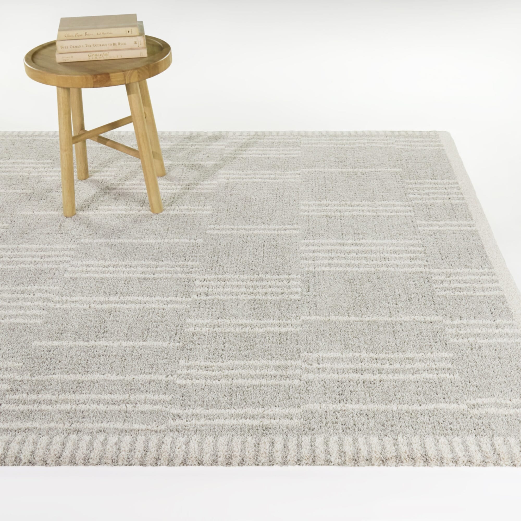 Ulric Distressed Modern Stripe Area Rug