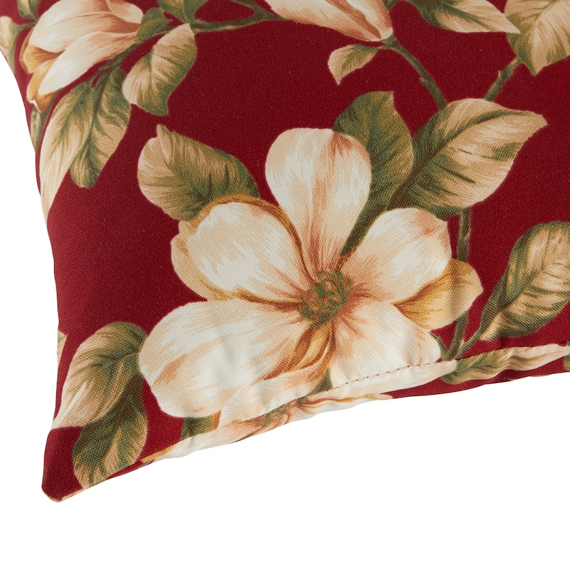 Rectangular Outdoor 12-inch x 19-inch Roma Floral Accent Pillows (Set of 2)