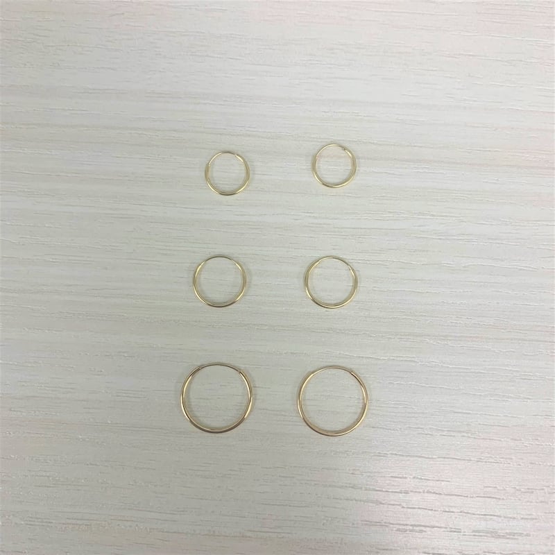 Joelle Collection 14K Yellow Gold Endless Hoops Earrings