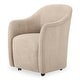 preview thumbnail 19 of 20, NADAAL STUDIOS Laken, Upholstered Rolling Dining Chair - 26 X 26 X 32.5